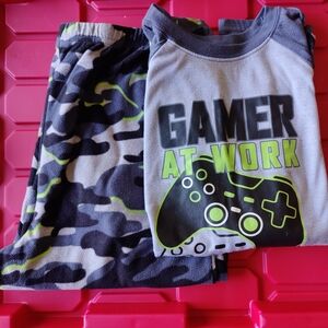 Gamer At Work Kids Matching Set - Gray and Green